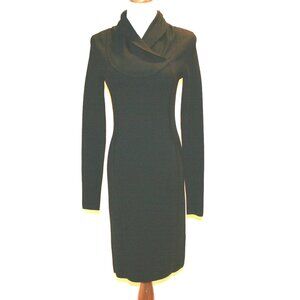 Kenneth Cole Black Wool Blend Sweater Dress XS